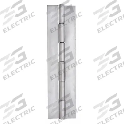 MARLBORO Piano Hinge: Stainless Steel, 24 in Leaf Ht - Full Surface-Mount Piano Hinges