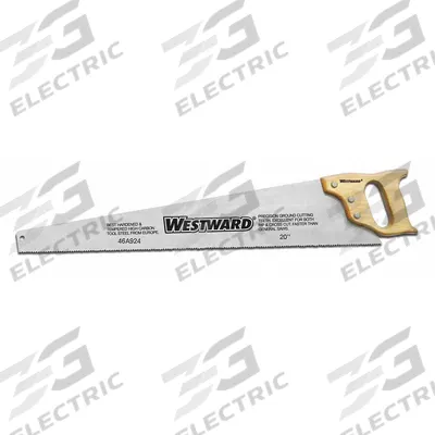 WESTWARD Hand Saw: 20 in Blade Lg, Steel, 26 in Overall Lg, 9 - Carpenter's Saws