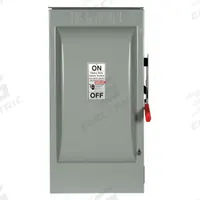 SIEMENS Safety Switch: Non-Fusible, 200 A, Three Phase, 600V AC, Galvanized Steel, Indoor/Outdoor (MPN HNF364R). Key specifications — attr867131: SIEMENS.