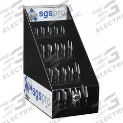 SGS PRO Carbide Bur Set: 1/4" Shank, Double Cut, 1/4" to 1/2" Head Dia, 40 pc (MPN 18264). Key specifications — Trade Number: SF-2; Brand: SGS PRO.