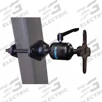 GAMBER-JOHNSON Device Mount: Device Mount, Forklifts, Overhead Guard Leg, Black, 2 1/2 in Overall Ht (MPN 7160-1261-01). Key specifications — Product Type: Device Mount; Color: Black; Mounting Location: Overhead Guard Leg; Includes: Large Joiner; Features: Mounting Hole Patterns to Mount Countless Docks and Cradles and Other Peripherals; Compatible Vehicle Type: Forklifts.
