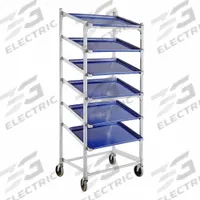 NEW AGE INDUSTRIAL Slant Display Rack: 7 Shelves, 0 Traverses, 70 in Ht, 22 in Dp, NSF Certified (MPN 1137)