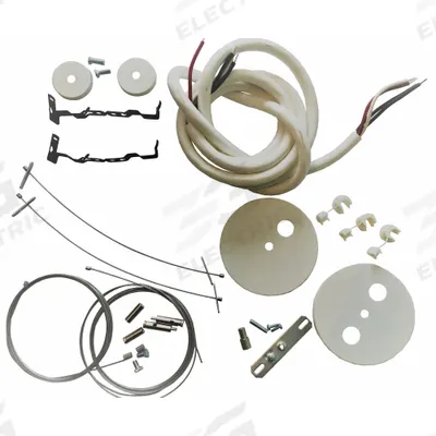 LUMINATION Cable Mounting Kit: 10 ft Lg, 2 in Wd, 1 1/4 in Ht - Clips, Chains & Hangers for Bay Lights