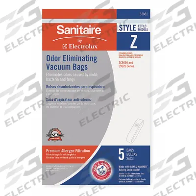 SANITAIRE Vacuum Bag: Sanitaire, SC9050B, Dry, Paper, 2-Ply, Std - Upright Vacuum Bags