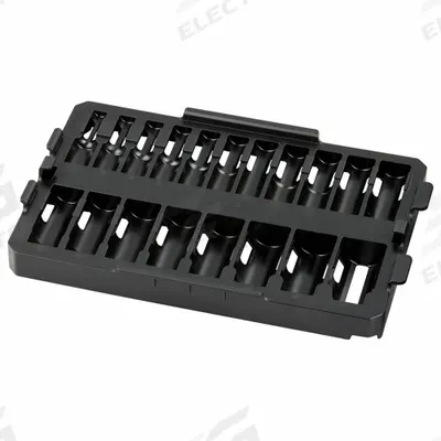 MILWAUKEE PACKOUT Socket Tray: 8 1/16 in W x 12 in D x 1 7/16 in H, Plastic - PACKOUT Tool Organizer Trays