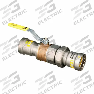 VIEGA MEGAPRESS Manual Two-Way Ball Valve: 1 1/2 in, Bronze, Straight - Bronze Ball Valves