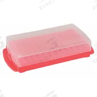 Tube Rack: 4 3/4 in Overall Wd, 2 in Overall Ht, 9 3/4 in Overall Lg, Polypropylene, Pink, Benchtop (MPN HS2345E). Key specifications — Material: Polypropylene; Mounting Location: Benchtop; Color: Pink; Product Type: Test Tube Rack; Total Holding Capacity: (96) Wells; Brand: HEATHROW SCIENTIFIC.