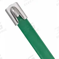 PANDUIT Cable Tie: 14 1/2 in Nominal Lg, 4 in Nominal Max. Bundle Dia., 0.31 in Wd, Green, 50 PK (MPN MLTFC4H-LP316GR). Key specifications — Brand: PANDUIT; Locking Style: Ball Lock; Color: Green.