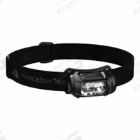 PRINCETON TEC Industrial Headlamp: 300 lm Max. Brightness, 43 hr Max Run Time, 46 m Max Beam, Black (MPN HYB-UV-BK). Key specifications — Brand: PRINCETON TEC; Battery: 3 AAA.