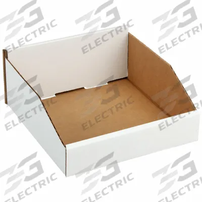 PACKAGING CORPORATION OF AMERICA Corrugated Shelf Bin: 11 in Overall Lg, 10 1/4 in x 4 3/4 in - Light-Use Cardboard Shelf Bins