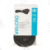 VELCRO BRAND Hook-and-Loop Cable Tie: 8 in Lg, 2.00 in, 0.5 in Wd, Nylon/Polyethylene, Black, 100 PK (MPN 95172). Key specifications — Max. Bundle Dia.: 2.00 in; Material: Polyethylene; Color: Black; Brand: VELCRO BRAND.