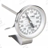 TEL-TRU Laboratory Dial Thermometer: 0°F to 220°F, +/- 1% Accuracy, 12 in Stem Lg, Fahrenheit (MPN GT100R-12/16121256). Key specifications — Accuracy: +/- 1%; Brand: TEL-TRU; Temperature Units: Fahrenheit.