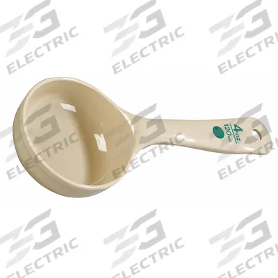 CARLISLE Measure Miser: 4 oz Capacity, Polycarbonate, Solid, Beige/Green, NSF Certified - Portion Control Spoons