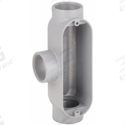 RACO Conduit Outlet Body: Aluminum, 1 1/2 in Trade Size, T Body, 30.8 cu in Body Capacity - T - Tee Type