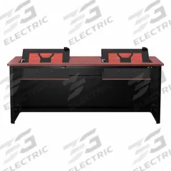 VERSADESK Computer Desk: Metal, Cherry, 0 Drawers, 72 in Overall Wd, 29 in Overall Ht, Black Frame (MPN RSD7230-BC). Key specifications — Desktop Material: Metal; Includes Modesty Panel: Yes; Kit Product Type: Computer Desk; Desktop Color: Cherry; Brand: VERSADESK; Frame Color: Black; Frame Material: Steel; Product Type: Computer Desk.
