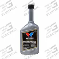 VALVOLINE Fuel System Cleaner: 12 oz Container Size (MPN 25204). Key specifications — Additives Included: None; Color: Yellow; Features: Cleans 100% of deposits (PFI,GDI, Intake Valves, Comustion Chamber, Carbuertors).