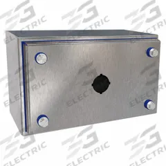 HAMMOND Push Button Enclosure: 22mm, 1 Holes, 304 Stainless Steel, NEMA 12/3R/4/4X (MPN HYMPB1SS). Key specifications — Brand: HAMMOND; Environments & Applications: Washdown-Corrosion-Resistant.