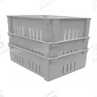 MOLDED FIBERGLASS Straight Wall Tote: 6.7 gal, 21 1/8 in x 15 5/8 in x 6 in, -60°F to 250°F, Gray (MPN 70514851361206). Key specifications — Material: Composite; Brand: MOLDED FIBERGLASS; Includes Lid: Lid Not Included; Container Wall Type: Vented.