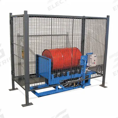 MORSE Drum Safety Enclosure: 40 in x 88 in x 63.25 in, 3 ft Door Opening Wd, Steel - Drum Roller Mixer Safety Enclosures