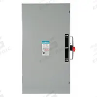SIEMENS Safety Switch: Non-Fusible, 200 A, Three Phase, 600V AC, Galvanized Steel, Indoor (MPN DTNF364). Key specifications — attr867131: SIEMENS.