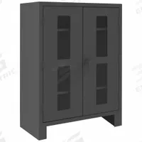 DURHAM MFG Storage Cabinet: 48 in x 24 in x 66 in, Legs, 3 Adj Shelves, Swing Handle & Padlock Hasp (MPN HDCC244866-3S95). Key specifications — Base Type: Legs; Cabinet Color: Gray; Frame Assembled: Assembled; Brand: DURHAM MFG.