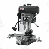 JET Mill Drill: JMD-15, Belt Drive, 1 hp, 115/230V, w/ Task Light (MPN 350017). Key specifications — attr1088426: R8; attr1088377: JET; attr1096869: Round.
