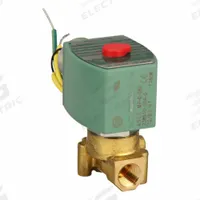 REDHAT Solenoid Valve: 2-Way, Normally Closed, 1/4 in Pipe Size, 12V DC, High Flow, Brass Body (MPN 8262H022LF 12/DC). Key specifications — Pipe Size: 1/4 in; Voltage: 12V DC; Brand: REDHAT.
