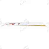 LENOX Reciprocating Saw Blade: 18 Teeth per Inch, 8 in Blade Lg, 0.04 in Blade Thick, Bi-Metal, 5 PK (MPN 21070818GR). Key specifications — attr1109198: 18; attr1109200: Rigid for Straight Cuts; attr1109201: Curved; attr1109209: LENOX.