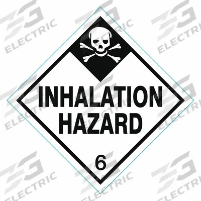APPROVED VENDOR Container Label: Inhalation Hazard, 4 in x 4 in, 4 in Label Ht - Class 6: Toxic, Poison Inhalation & Infectious Substances