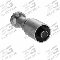 PARKER Hydraulic Crimp Fitting: Steel x Steel, Straight, -12 For Hose Dash Size, Male x Genderless (MPN 11577-12-12). Key specifications — Fitting Gender: Male x Genderless; Fitting Connection Type: Flange x Crimp; Thread Size: 0.511"-27; For Hose Dash Size: -12; Brand: PARKER.