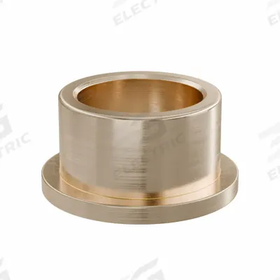 OILITE Flanged Sleeve Bearing: Bronze, SAE 841, 20 mm Bore, 26 mm OD, 16 mm Lg - Lubricated General Purpose Metallic Flanged Sleeve Bearings