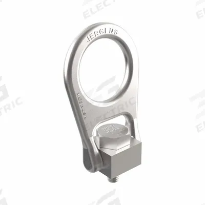 JERGENS Hoist Ring: Pivot/Swivel, Black Oxide-Coated Steel, 3/8"-16, Max. 1,000 lb - High-Strength Forged Corrosion-Resistant Pivot & Rotate Hoist Rings