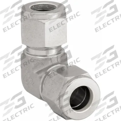 PARKER Compression Fitting Elbow: 1/2 in OD x 1/2 in OD Fitting Size - Double-Ferrule Stainless Steel Fittings