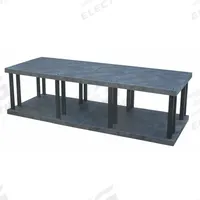 STRUCTURAL PLASTICS Plastic Shelving: 96 in x 36 in, 27 in Overall Ht, 2 Shelves (MPN ST9636B). Key specifications — Resistance Properties: Corrosion-Resistant; Frame Material: Plastic; Shelving Material: High Density Polyethylene; Brand: STRUCTURAL PLASTICS.