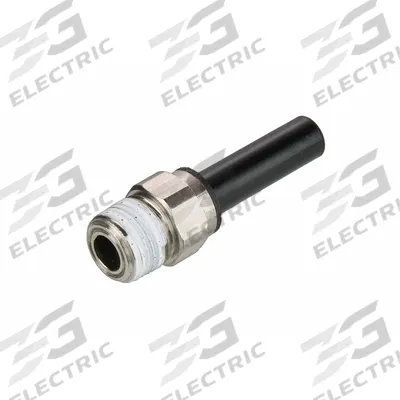 LEGRIS Push-Fit Adapter Fitting: 1/2 in Pipe x 10 mm OD Size, BSPT x Push-to-Connect - Nylon & Nickel-Plated Brass Tube Fittings