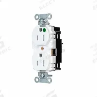HUBBELL Receptacle: Hospital Grade, Duplex, 5-15R, White, 125V AC, 15 A, 2 Pole / 3 Wire (MPN 8200STWTR)