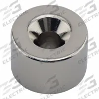 APPROVED VENDOR Rare Earth Magnet: Neodymium, 3/4 in Outside Dia, 0.5 in Thick, Ring Magnet, 45 (MPN NR007520NCTS). Key specifications — Color: Silver; Max Pull Force: 28.14 lbf.
