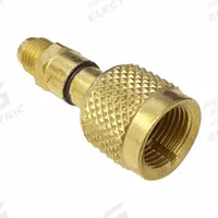 JB INDUSTRIES Quick Coupler: 3 in Lg, 180° Angle, Input 3/8 in Female SAE Right-Hand, A2L Compatible (MPN QC-S64). Key specifications — Product Type: Quick Coupler; Brand: JB INDUSTRIES; Manufacturer Part Number: QC-S64; Material: Brass.