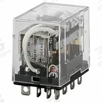 OMRON General Purpose Relays: Socket Mounted, 24V DC, 4PDT, 14 Pins/Terminals (MPN LY4N-D2-DC24). Key specifications — Brand: OMRON; Base Type: Square; Mounting Style: Plug-In; Electrical Connection: Plug-In; Manufacturer Part Number: LY4N-D2-DC24; Series: LY.