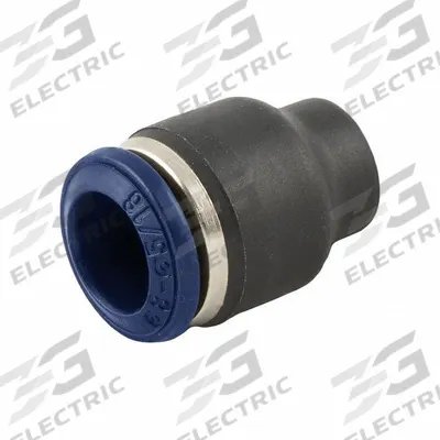 AIGNEP Push-Fit Cap: 3/8 in OD Size, Push-to-Connect, Nylon - Nickel-Plated Brass Tube Fittings