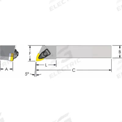 ULTRA-DEX USA Indexable Turning and Profiling Tool Holder: DWLNR 20-4D (MPN 974-000-024) - Indexable Turning & Profiling Toolholders