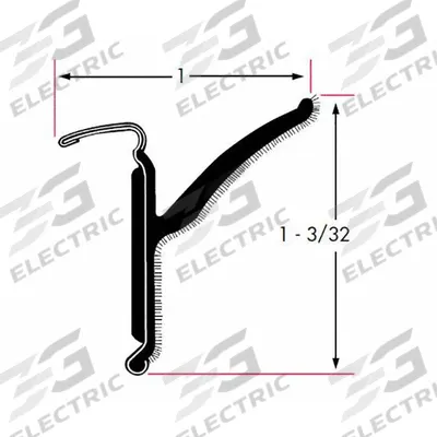 FAIRCHILD Edge Trim: Side Flap, 8 ft Overall Lg - Automotive Beltline Weatherstrip Seals
