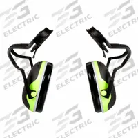 3M Earmuffs: Hard Hat-Mounted Earmuff, Passive, 26 dB NRR, Foldable, Dielectric, Black/Chartreuse (MPN X4P51E). Key specifications — Sub-brand: PELTOR; Style: Rigid; Dielectric: Yes; Electrically Insulated: Yes; Band Material: Polyamide; Cushion Material: PVC; Cup Material: ABS; Series: X-Series.
