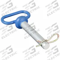BUYERS PRODUCTS Hitch Pin: 7/8 in Pin Dia, 4 1/2 in Overall Lg, 4 1/2 in Usable Lg, Cotter Pin (MPN 66122). Key specifications — Material: Carbon Steel; Finish: Yellow Zinc Plated; Includes: Cotter Pin; Brand: BUYERS PRODUCTS.