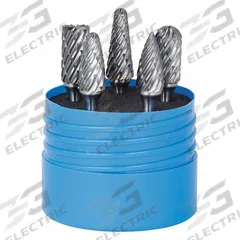 SGS PRO Carbide Bur Set: 1/4" Shank, Steel Cut, 1/2" Head Dia, 5 pc (MPN 19380). Key specifications — Trade Number: SC-5; Brand: SGS PRO.