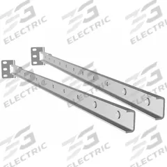 HAMMOND Adjustable Rear Brackets: RM Series Racks, 1 RU, Black Steel (MPN RM1U18BRKT). Key specifications — Brand: HAMMOND; For Use With: RM Series Racks; Rack Width Type: Full-Width.