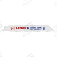 LENOX Reciprocating Saw Blade: 10 Teeth per Inch, 6 in Blade Lg, 0.04 in Blade Thick, 25 PK (MPN 20493B610R). Key specifications — attr1109198: 10; attr1109200: Rigid for Straight Cuts; attr1109201: Tapered; attr1109209: LENOX.