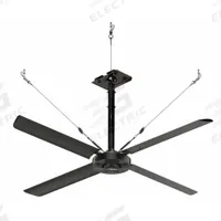 HUNTER INDUSTRIAL Ceiling Fan: 28,484 cfm Airflow, 8 ft Blade Dia, Variable Speeds, 240V AC, Silver (MPN E08-23I-IP-MD). Key specifications — Voltage: 240V AC; Light Kit: No; Series: ECO; Number of Speeds: Variable; Phase: Three; Current: 3.5 A; Brand: HUNTER INDUSTRIAL.