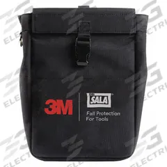 DBI-SALA Pouch: Hand Tools/Power Tools/Small Parts, Carabiner, Magnetic, 13 in Ht, Container, Black (MPN 1500128). Key specifications — Tether Style: Coiled; Color: Black; Tethering Component: Container; Tool End Connection: Carabiner; Tool Holder Type: Pouch; Sub-brand: Fall Protection for Tools and Objects; Closure Type: Magnetic; For Tool Type: Small Parts.