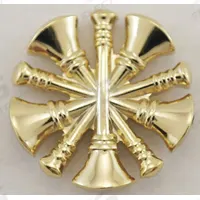 HEROS PRIDE Metal Rank Insignia: Chief Fire Bugles, 3/4 in, Gold, Metal, Clutch Pin, 1 PR (MPN 4448G). Key specifications — attr1074238: Clutch Pin; attr188498: 3/4 in; attr188499: Gold; attr188500: Metal; attr188503: Chief Fire Bugles; attr193746: HEROS PRIDE.